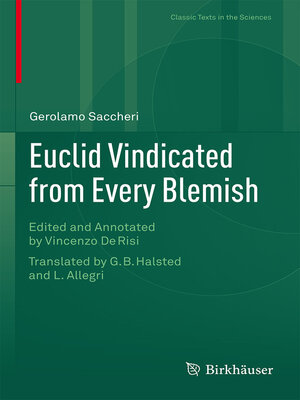 cover image of Euclid Vindicated from Every Blemish
